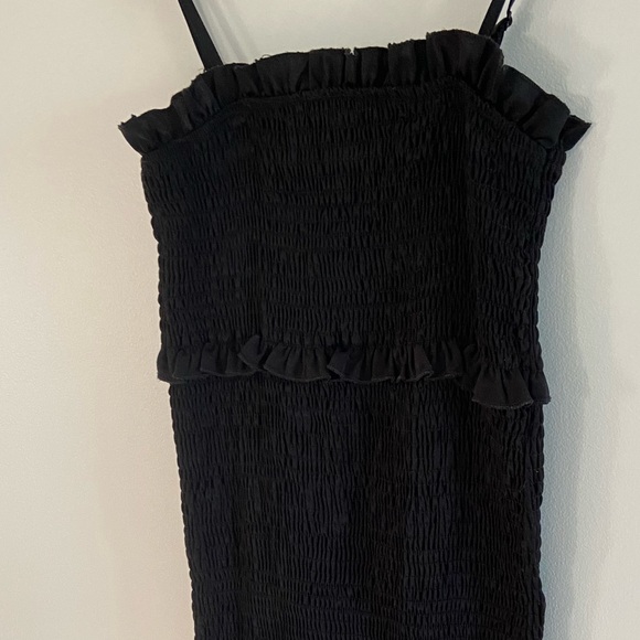 Mable black ribbed maternity dress. - Picture 4 of 4